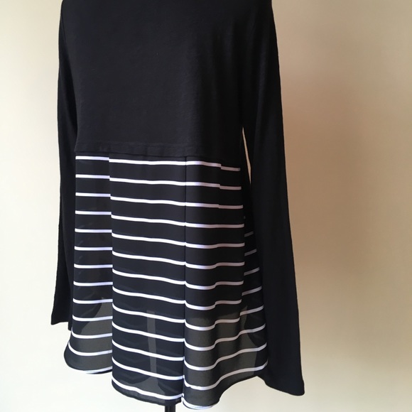 Ana Black Scoop-neck with Stripe sides and back PL - Picture 5 of 7
